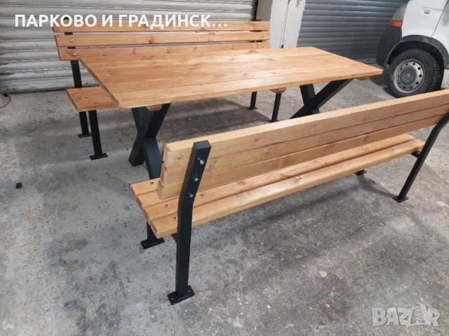 Комплект маса с 2 пейки,баварски комплект, снимка 8 - Маси - 53658025