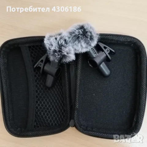 Безжичен микрофон с пухче, снимка 2 - Микрофони - 48047858