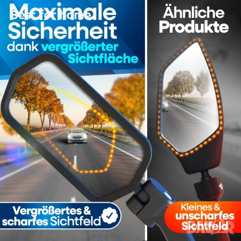 NEXTCOVER® Велосипедно огледало за кормило, снимка 5 - Части за велосипеди - 53726015