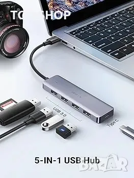 UGREEN 4-портов USB 3.0 хъб, USB удължител, снимка 5 - Друга електроника - 48747917