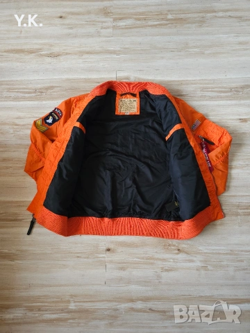 Оригинално мъжко яке Alpha Industries MA-1 TT Patch II, снимка 3 - Якета - 53590067