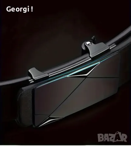 Официални Мъжки колани с 3ри модела автоматична катарама / Черна естествена кожа!!, снимка 2 - Колани - 49756764