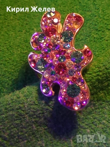 Модерен Арт сребърен пръстен декориран с Аквамарин и Робини изящен скъпоценен 51804, снимка 11 - Пръстени - 52987162