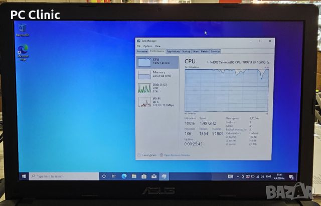 Asus X55CA intel Celeron 1007U | 4GB RAM | 750GB HDD | intel HD Graphics | 15.6 inch лаптоп/laptop, снимка 2 - Лаптопи за дома - 45112891