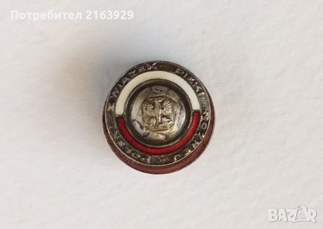 Много стар футболен знак с емайл - Полска футболна федерация, снимка 2 - Колекции - 54109661