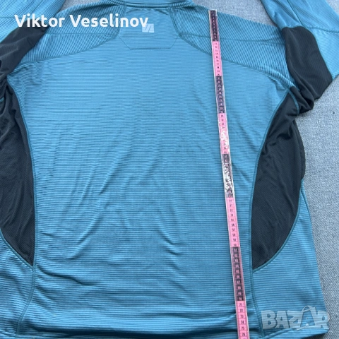 Snickers Еластична Горница Мъжка Размер 3XL 1/4 Зип Работна Синя, снимка 6 - Суичъри - 54150426