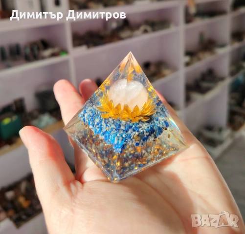 Пирамиди оргонит с лазурит. Бижута Луди гъби. Идея за подарък., снимка 3 - Колекции - 54238898