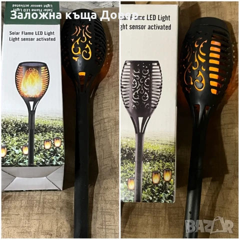 Соларна LED лампа факла градинска  с ефект на пламък Solar Light fire, снимка 8 - Соларни лампи - 51405498