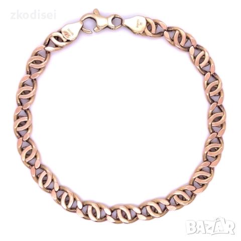 Златна мъжка гривна 7,23гр. 19,7см. 14кр. проба:585 модел:21197-1