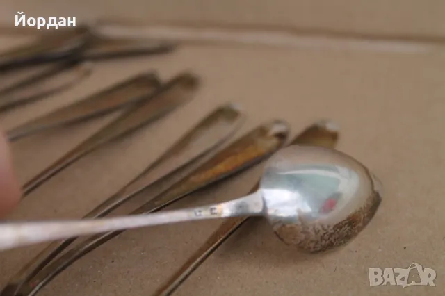 10 сребърни лъжици за чай , снимка 8 - Други ценни предмети - 49862379