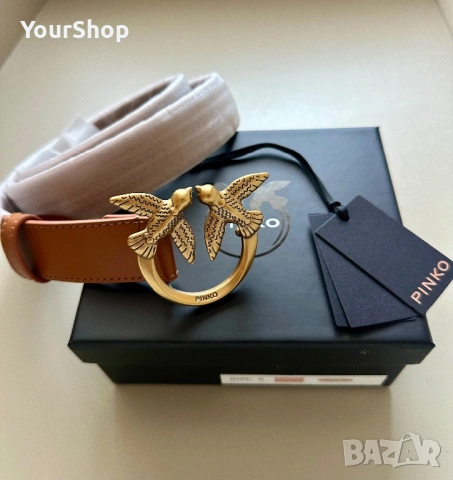 Колан Pinko в кафяв цвят, чисто нов
