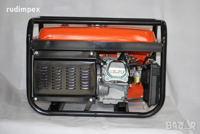 Генератор за ток 3.5 kW, 7.5 HP, бензинов, монофазен, AVR, ръчен стартер, 100% медни намотки, в нали, снимка 4 - Генератори - 49843314