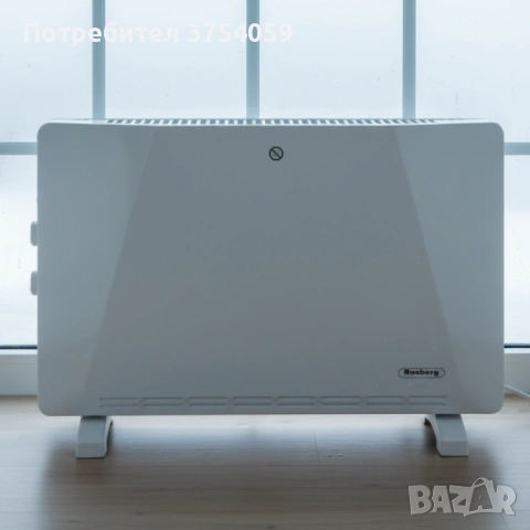 Конвекторен отоплител Rosberg – 2500W, 3 степени, защита от прегряване (бял или черен), снимка 3 - Отоплителни печки - 53210263