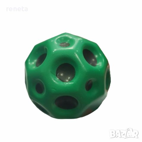 Играчка Топка, Moon Ball, Подскачаща, Зелен, 7 см, снимка 1 - Детски топки - 46226128