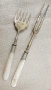 Бронзови вилички със седефени дръжки, снимка 2