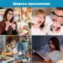 Професионална увеличителна лупа за глава очила LED осветление за четене шиене гоблени бродиране, снимка 2