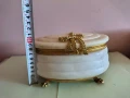 Невероятно Красива Кутия За Бижута От алабастър Със Позлата, снимка 8