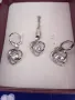 Сребърен комплект колие и обици , снимка 2