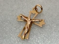 Българско Златно Кръстче-1,04 грама, 14К (проба 585), снимка 4