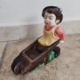 Винтидж керамична фигурка, градинска фигурка статуетка, снимка 2