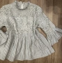 Красива голяма дамска блуза пеплум и дантела (размер 2ХЛ), снимка 1