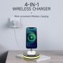 Magnetic Wireless Charger F17 4-в-1 15W Макс многофункционално безжично зарядно устройство, снимка 2