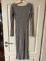 Елегантна сива миди midi дължна дълга рокля с цепка zara Zara Зара , снимка 2