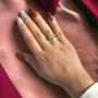 Красив дамски пръстен от неръждаема стомана с хубав блестящ камък, снимка 1