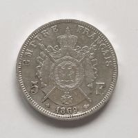 5 франка Наполеон III 1869 BB, снимка 1 - Нумизматика и бонистика - 45315140