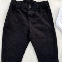 Панталон и боди риза  с папионка H&M 3-6 месеца, снимка 3 - Комплекти за бебе - 45021400