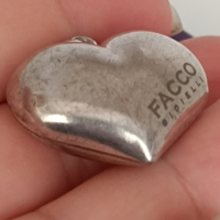 Красива сребърна Италия висулка сърце #6, снимка 2 - Колиета, медальони, синджири - 45005802