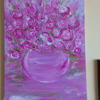 Авторска картина "Розова магия" , снимка 1 - Картини - 45463596