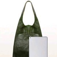 Качествена голяма зелена чанта отекокожа, снимка 3 - Чанти - 45489817
