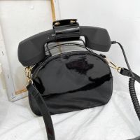 Чанта с работеща ретро слушалка Black, снимка 5 - Чанти - 45350303