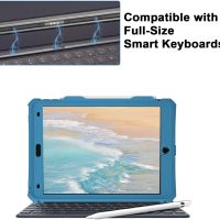 ShellBox Калъф за iPad 10.2 9/8/7 поколение с вграден протектор с презрамка за рамо, синьозелен, снимка 7 - Калъфи, кейсове - 45684512