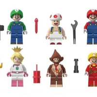 6 бр Супер Марио SUPER Mario герои фигурки за лего конструктор за игра и украса торта пластмасови , снимка 2 - Конструктори - 44944237