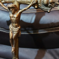Настолен кръст с разпятие. , снимка 4 - Антикварни и старинни предмети - 44937675