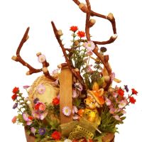Великденска декорациял Украса за Великден в кошница 30 см, снимка 2 - Други - 45493233