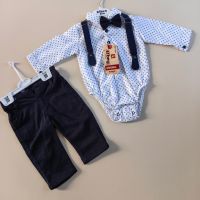 Официален комплект с тиранти и папиьонка, снимка 3 - Комплекти за бебе - 32336870