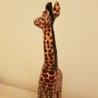 Продавам дървен жираф, ръчна изработка, снимка 5 - Декорация за дома - 45148321