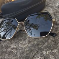 Дизайнерски дамски слънчеви очила JP John Pan Eyewear – Mercury Black metallic acetate sunglasses, снимка 1 - Слънчеви и диоптрични очила - 45303382