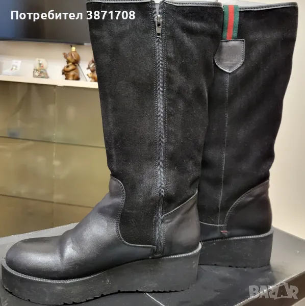 Ботуши от естествена кожа и велур., снимка 1