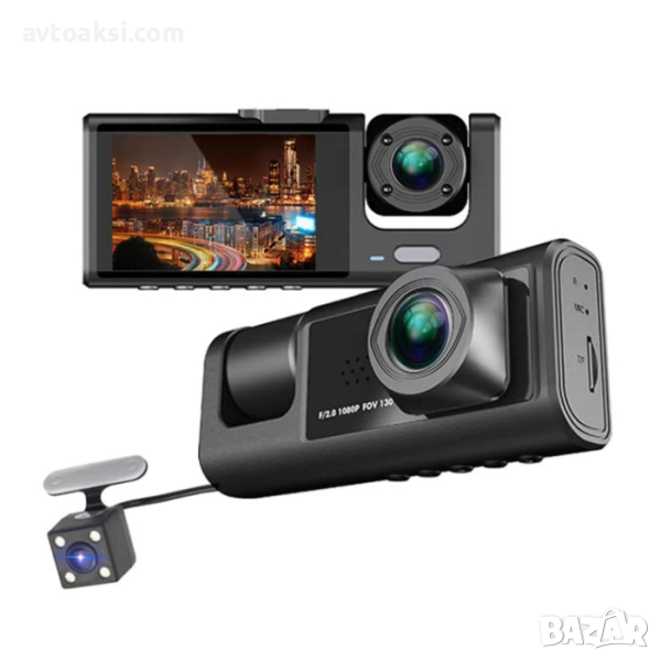 Видеорегистратор с три Камери-75115, снимка 1