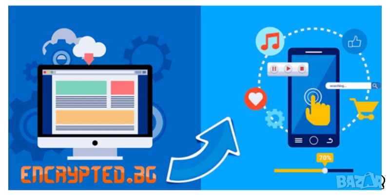 Конвертиране на уеб сайт или онлайн магазин в мобилно приложение (Encrypted.bg), снимка 1