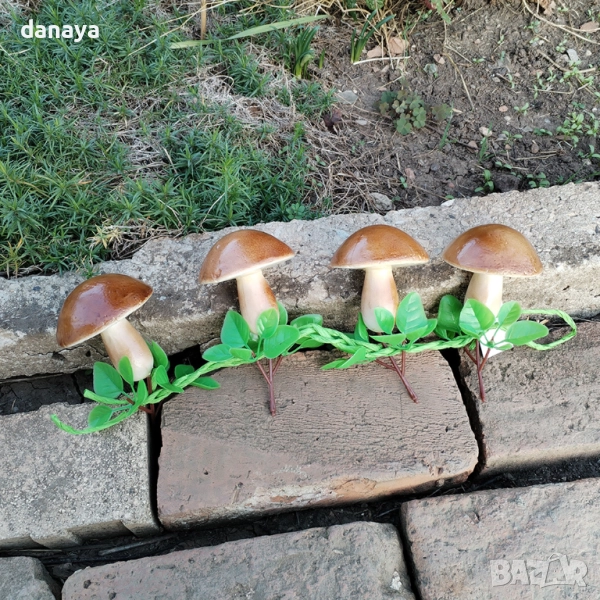 6071 Връзка изкуствени гъби за декорация, 50 см, снимка 1