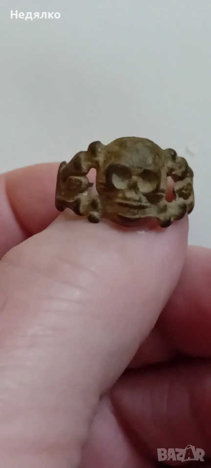 Оригинал "Bandenkampf",WW2,SS,немски пръстен, снимка 1