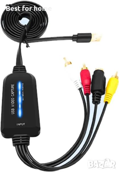  USB 2.0 видео конвертор карта VHS VCR към цифров конвертор BaoFufc, снимка 1