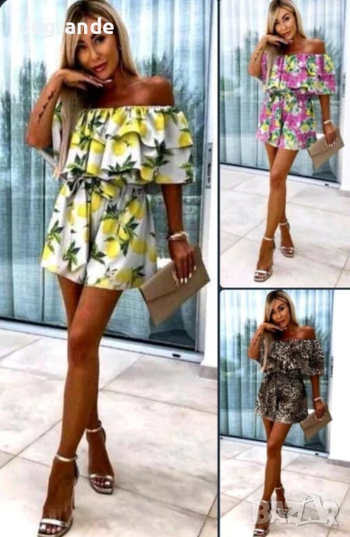 Летен гащеризон в свежи цветове, снимка 1