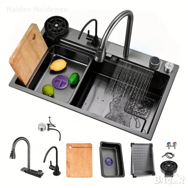 Модерна кухненска мивка от неръждаема стомана, снимка 1