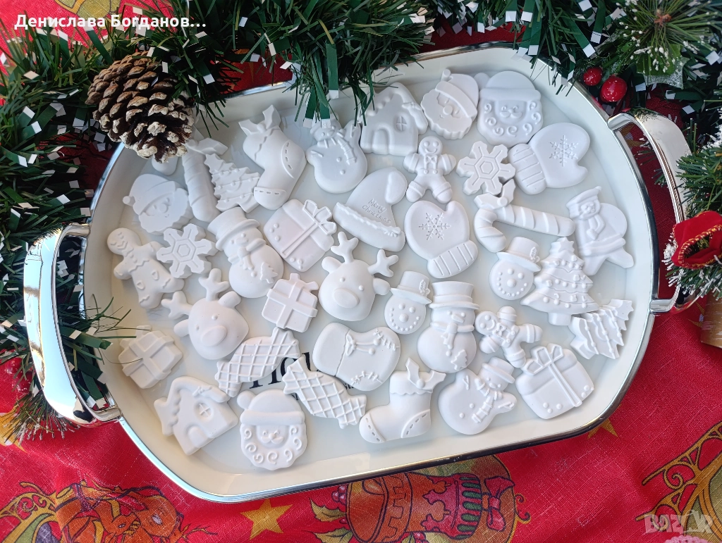 Гипсокерамични коледни фигури , снимка 1